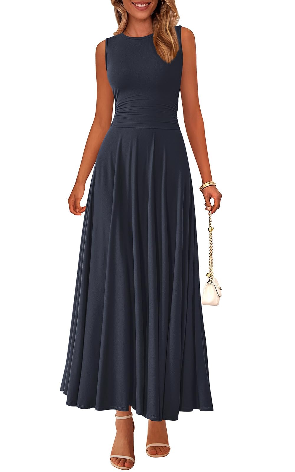 Foto 2 pulgar | Vestido Prettygarden Para Mujer Primavera 2025 Sin Mangas Aline Navy - Venta Internacional.