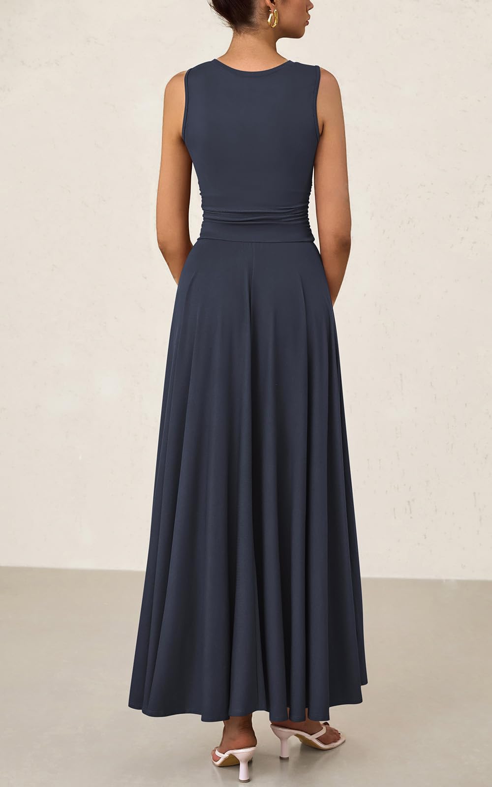 Foto 5 pulgar | Vestido Prettygarden Para Mujer Primavera 2025 Sin Mangas Aline Navy - Venta Internacional.