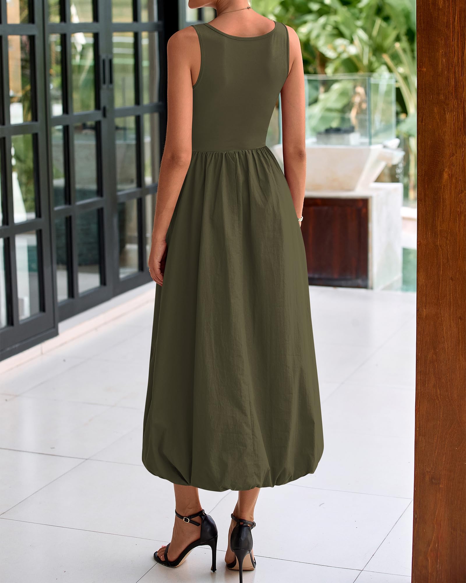 Foto 4 pulgar | Vestido Midi Casual Sin Mangas Btfbm Para Mujer 2025 - Venta Internacional.