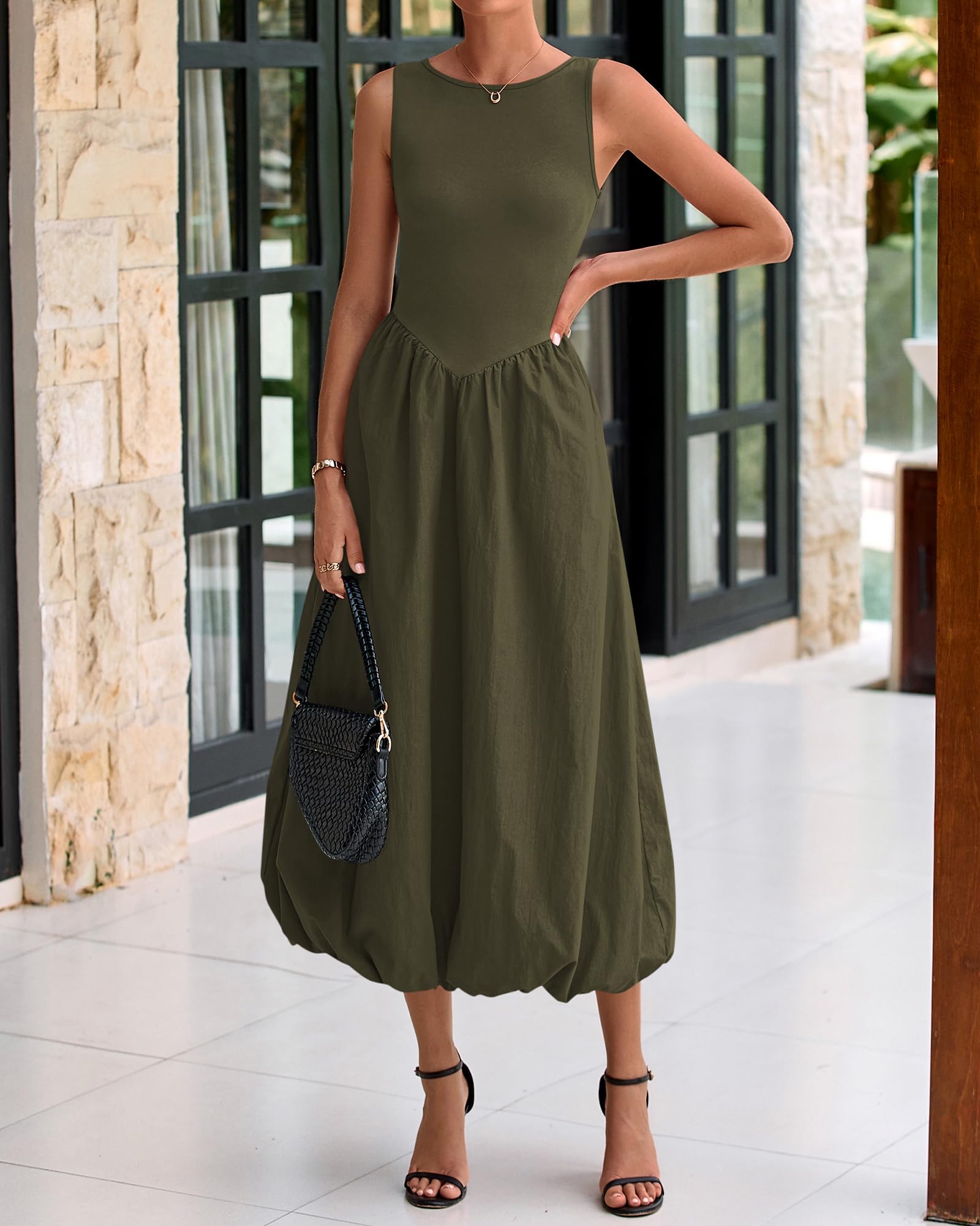 Foto 8 pulgar | Vestido Midi Casual Sin Mangas Btfbm Para Mujer 2025 - Venta Internacional.