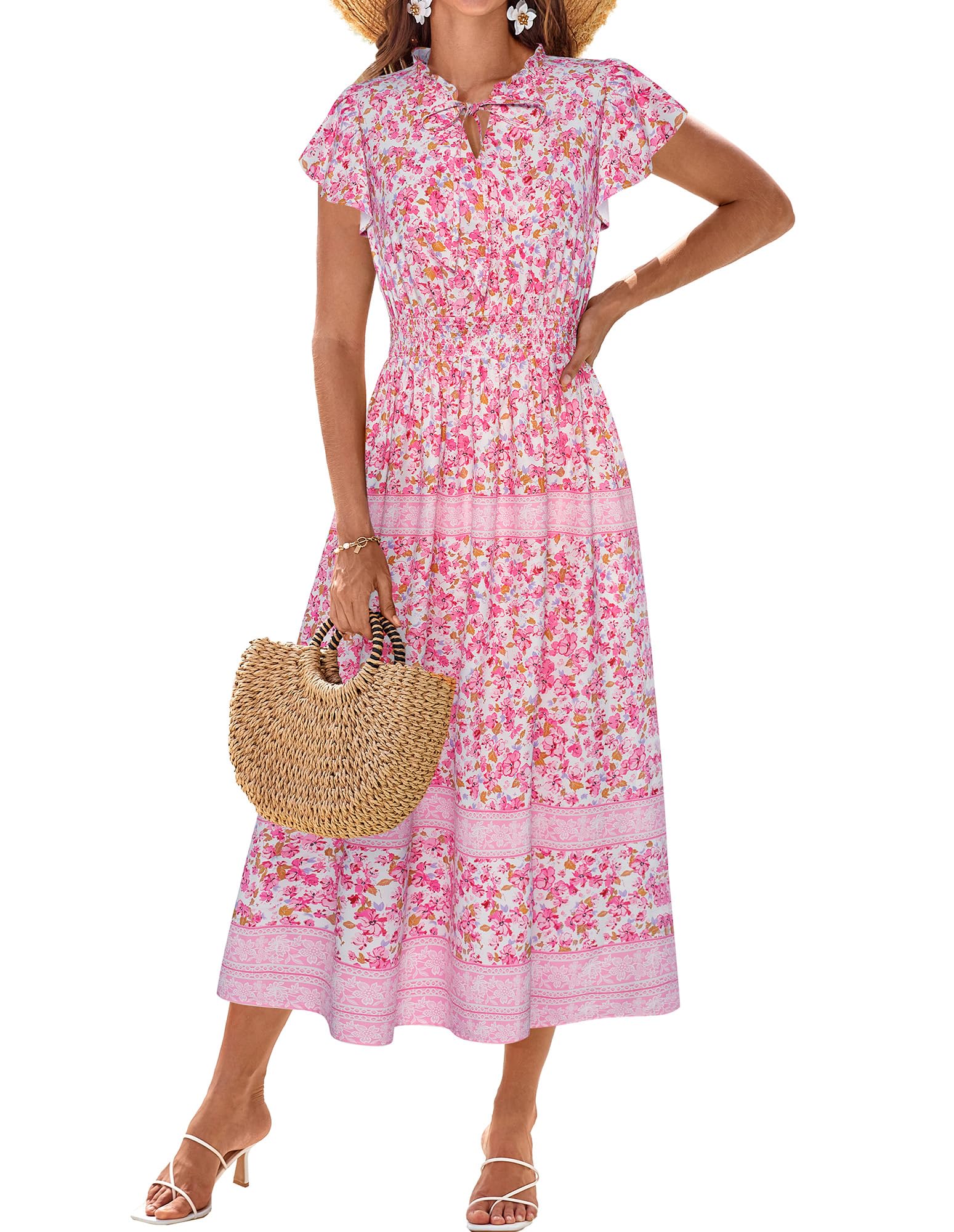 Foto 2 pulgar | Vestido Largo Grace Karin Para Mujer, Estilo Bohemio, Floral, De Verano 2025 - Venta Internacional.