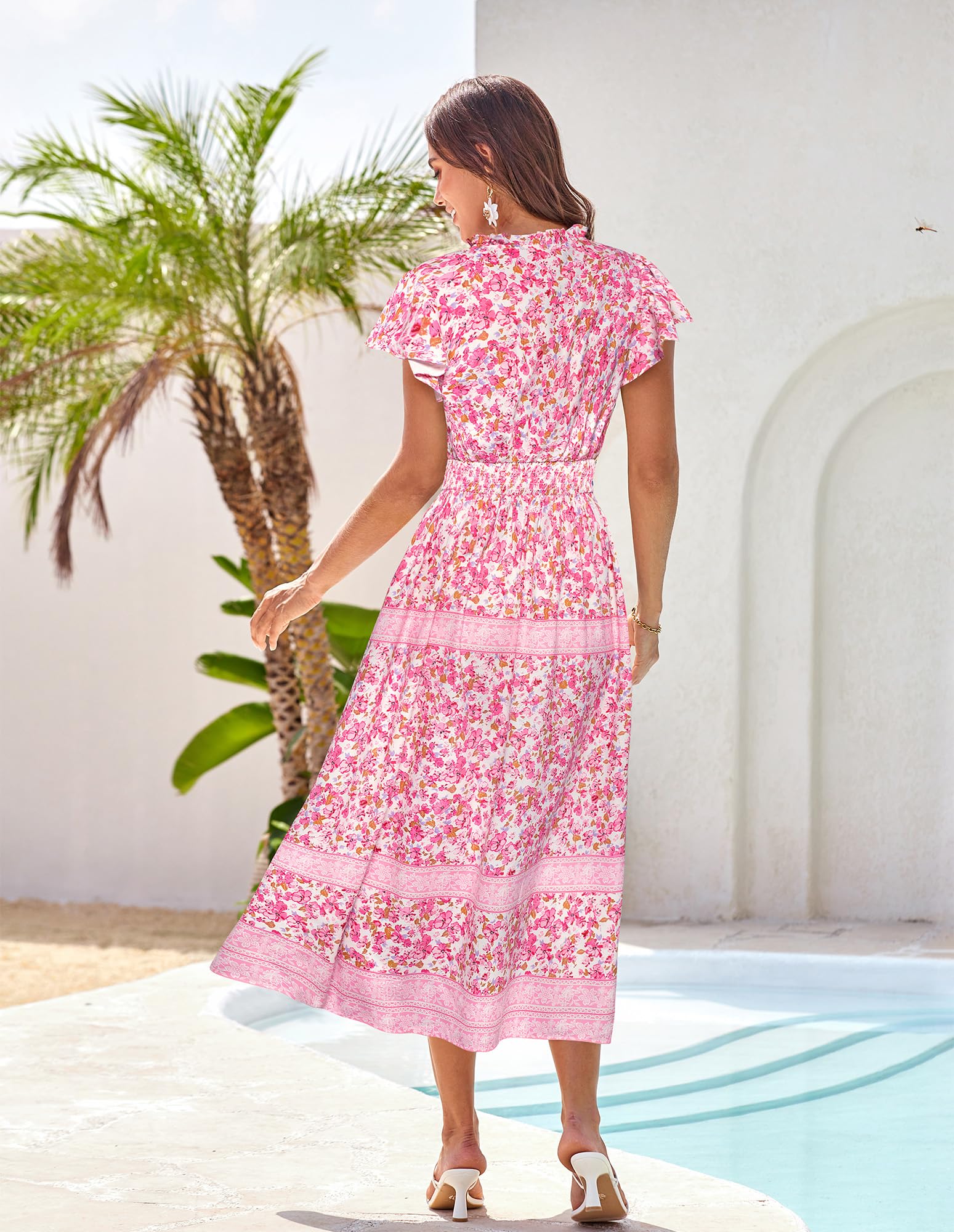 Foto 4 pulgar | Vestido Largo Grace Karin Para Mujer, Estilo Bohemio, Floral, De Verano 2025 - Venta Internacional.