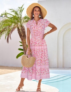 Foto 4 | Vestido Largo Grace Karin Para Mujer, Estilo Bohemio, Floral, De Verano 2025 - Venta Internacional.