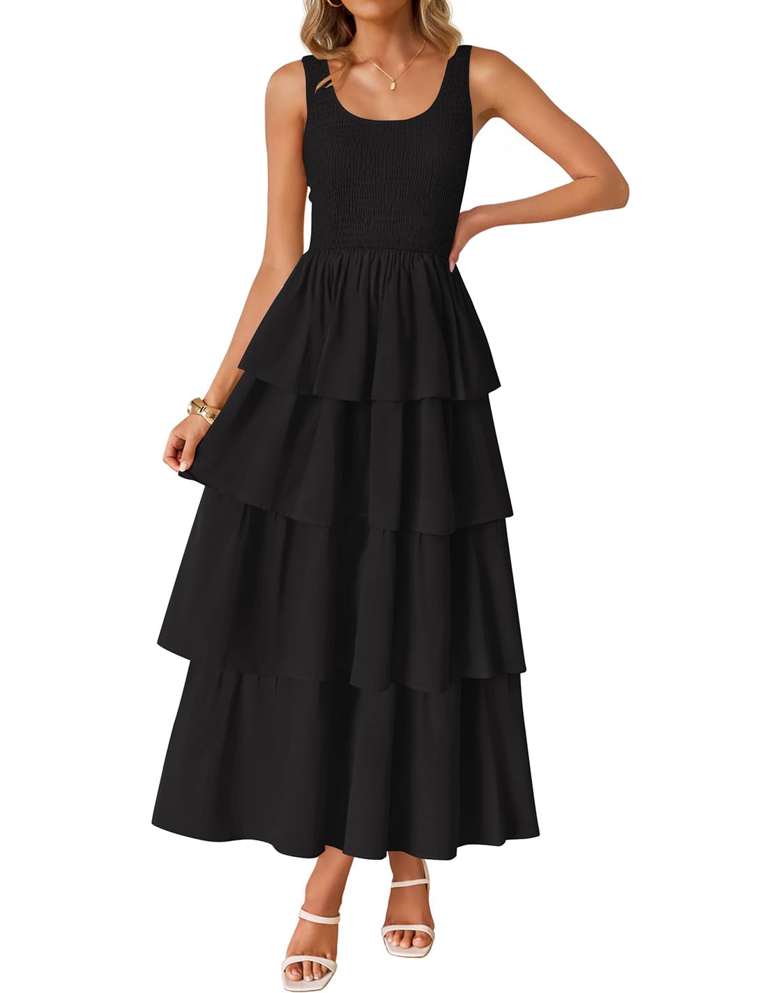 Vestido Midi Sin Mangas Zesica 2025 Summer Boho Para Mujer - Venta Internacional.