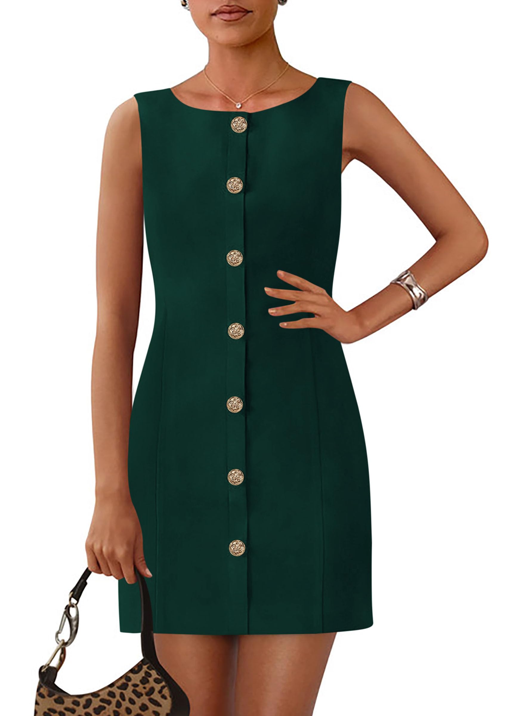 Foto 2 pulgar | Vestido Prettygarden Business Formal Verde - Venta Internacional