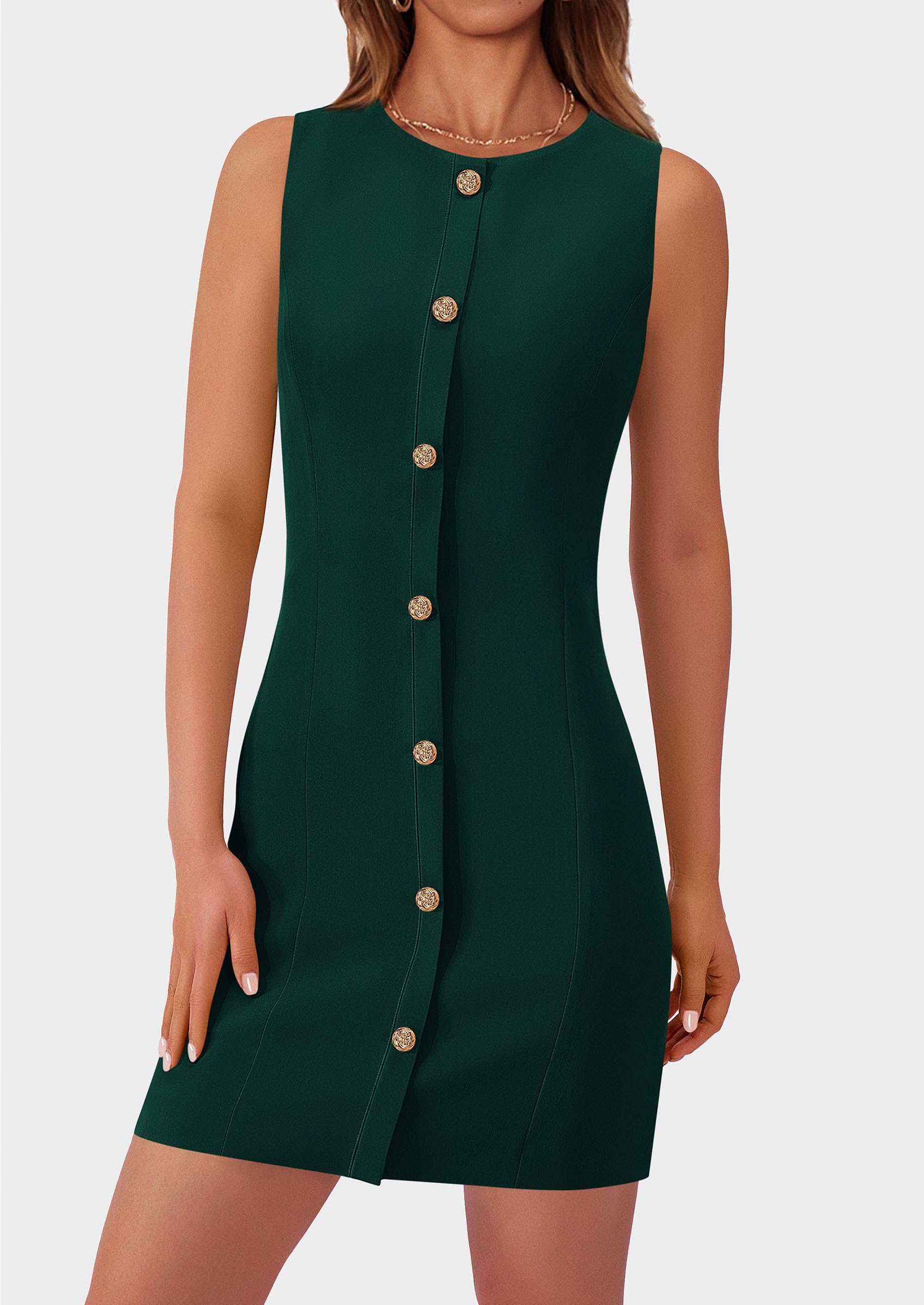 Foto 4 pulgar | Vestido Prettygarden Business Formal Verde - Venta Internacional