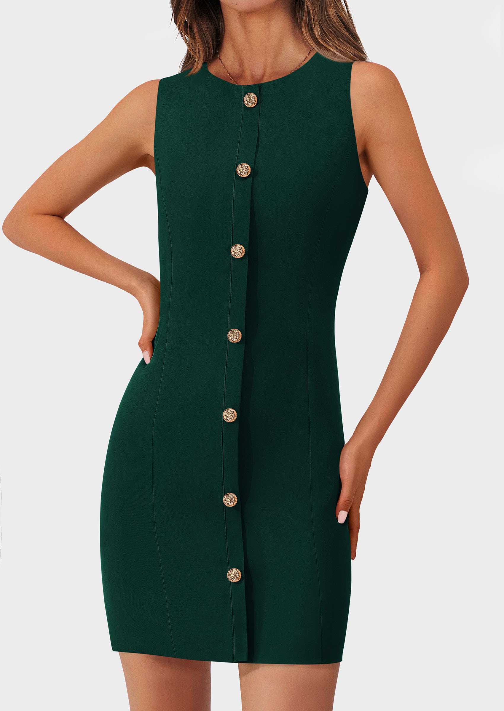 Foto 6 pulgar | Vestido Prettygarden Business Formal Verde - Venta Internacional
