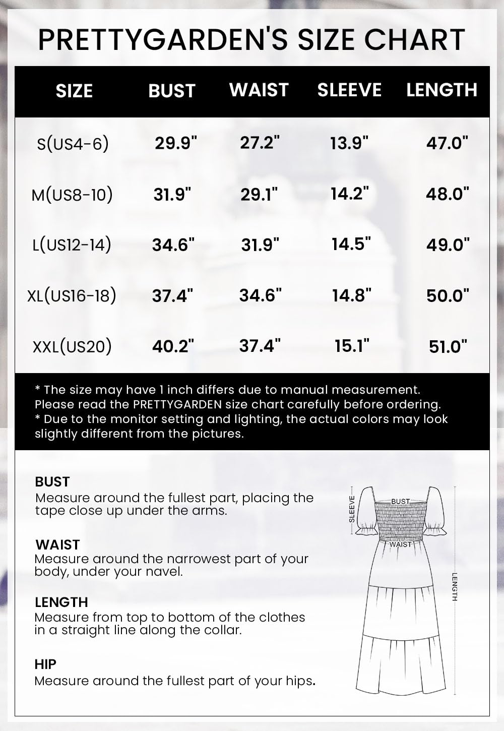 Foto 7 pulgar | Vestido Midi Prettygarden Para Mujer, Verano 2025, Estampado Floral, Negro - Venta Internacional.