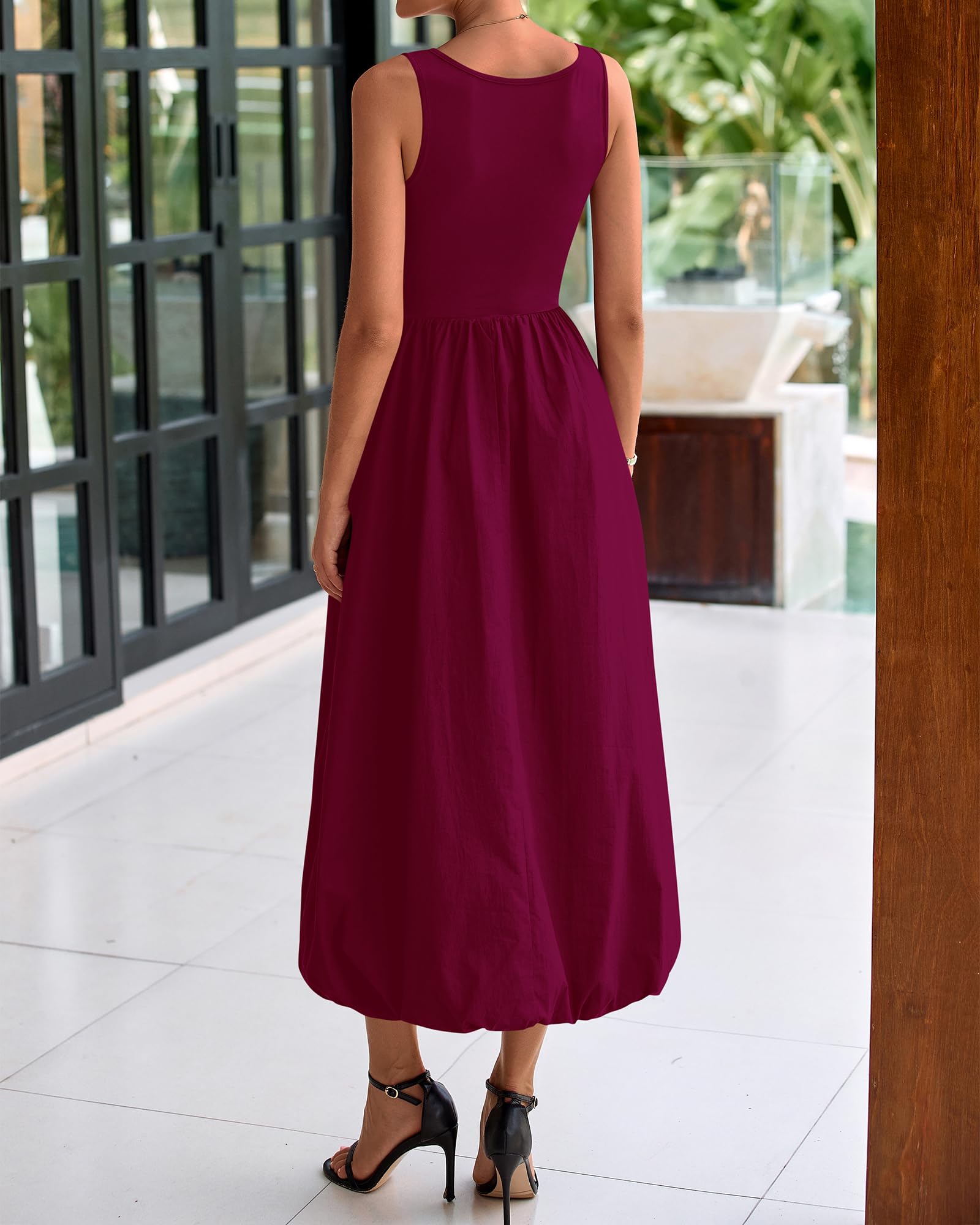 Foto 4 pulgar | Vestido Midi Casual Sin Mangas Btfbm Para Mujer 2025 - Venta Internacional.