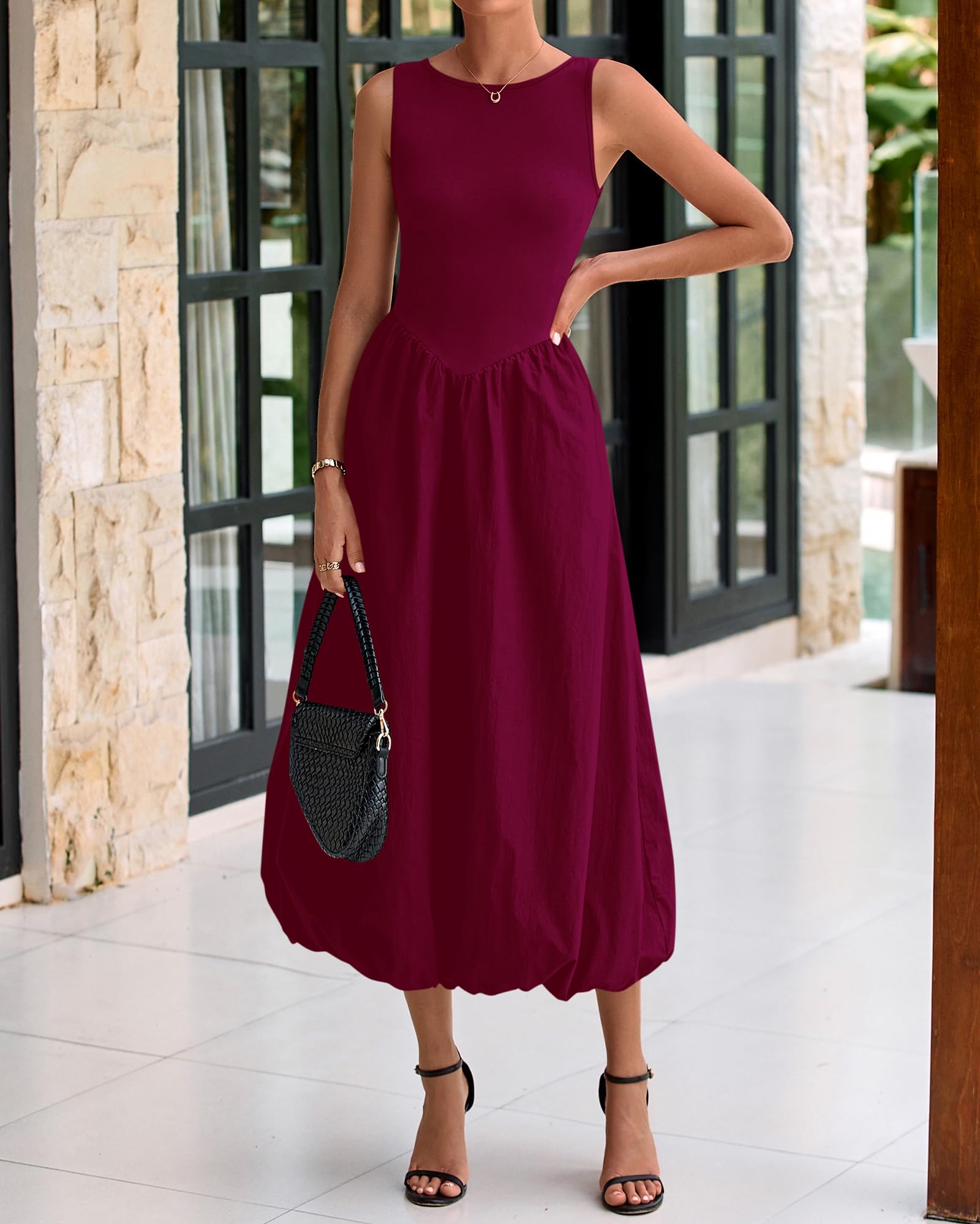 Foto 8 pulgar | Vestido Midi Casual Sin Mangas Btfbm Para Mujer 2025 - Venta Internacional.