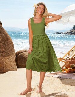 Foto 2 | Vestido Grace Karin 2025 Para Mujer, Casual, Sin Mangas, Verde Matcha, Talla M - Venta Internacional.