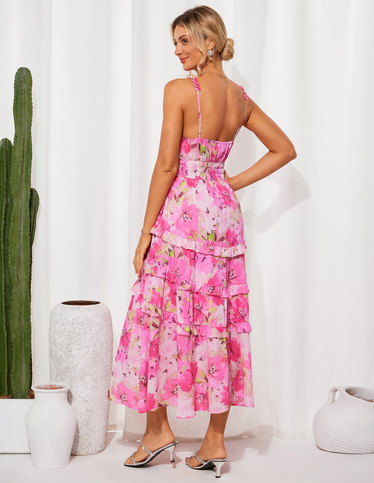 Foto 4 pulgar | Vestido Grace Karin Para Invitada A Boda Para Mujer 2025, Maxi Rojo - Venta Internacional.