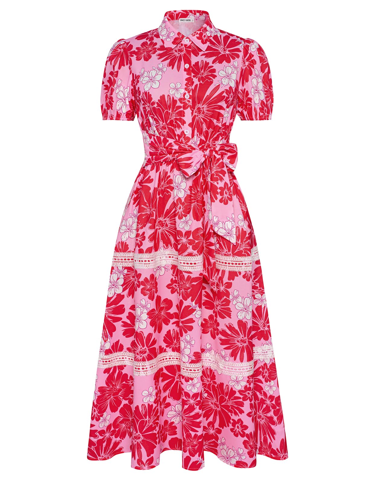 Foto 2 pulgar | Vestido Grace Karin Para Mujer, Maxi En Forma De A, Floral Y Fluido, Para Mujer - Venta Internacional.