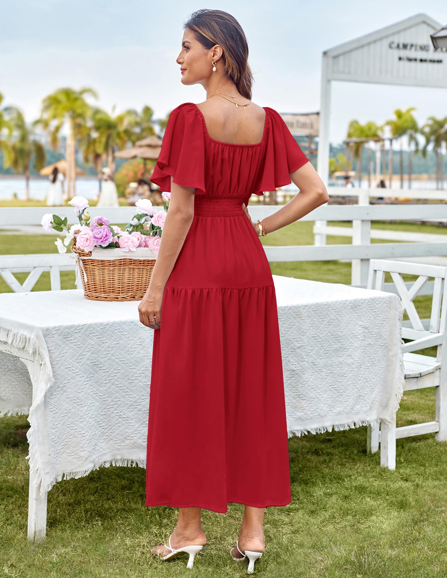 Foto 6 pulgar | Vestido Grace Karin Summer Midi Rojo Para Mujer - Venta Internacional.