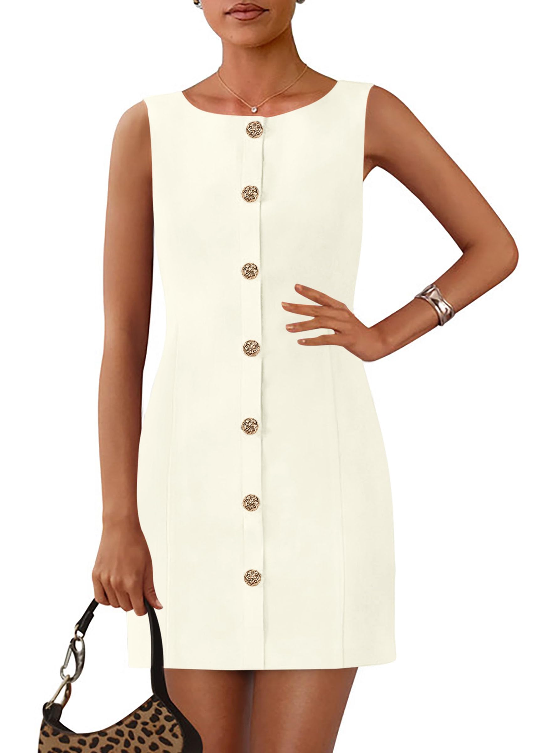 Vestido Prettygarden Spring sin Mangas Apricot - Venta Internacional