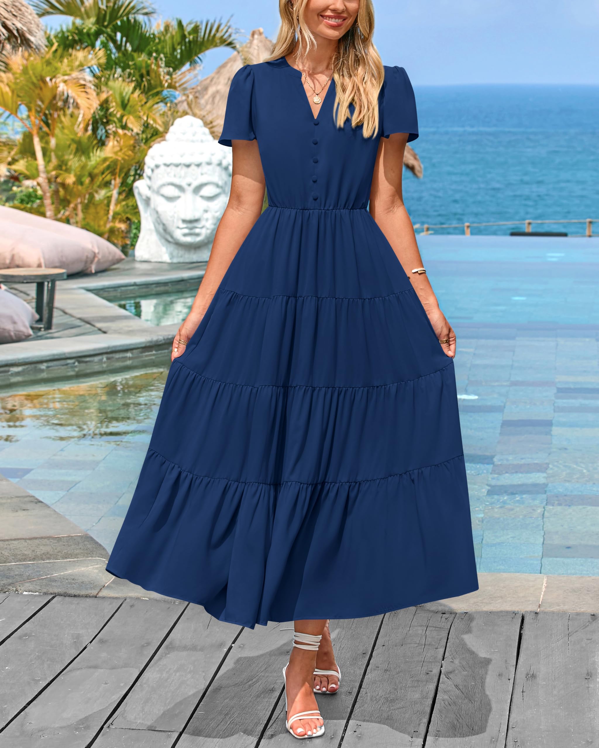 Foto 4 pulgar | Vestido Midi Prettygarden para Mujer- Venta Internacional