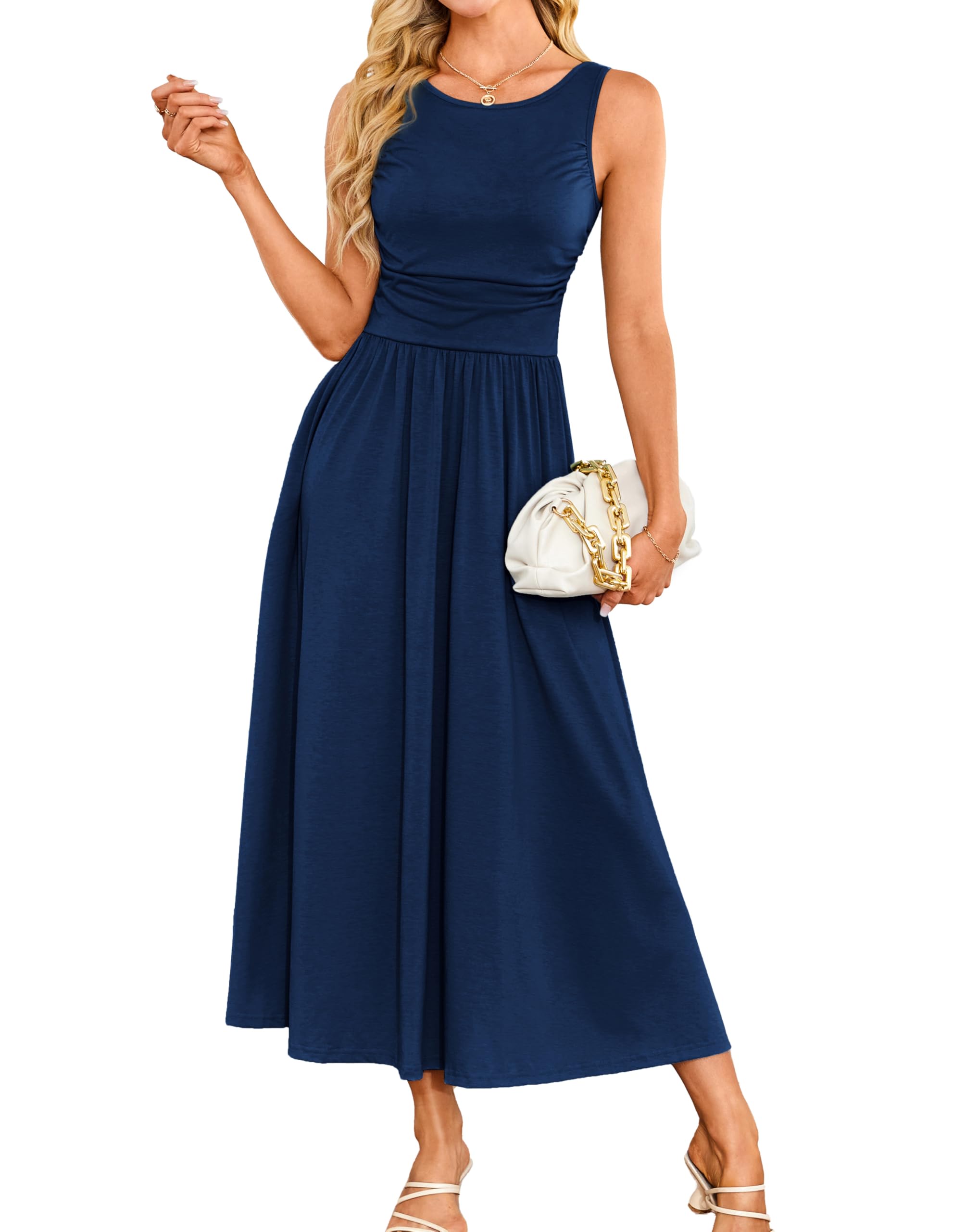 Vestido Largo Grace Karin Summer Para Mujer Azul Marino Xl - Venta Internacional.