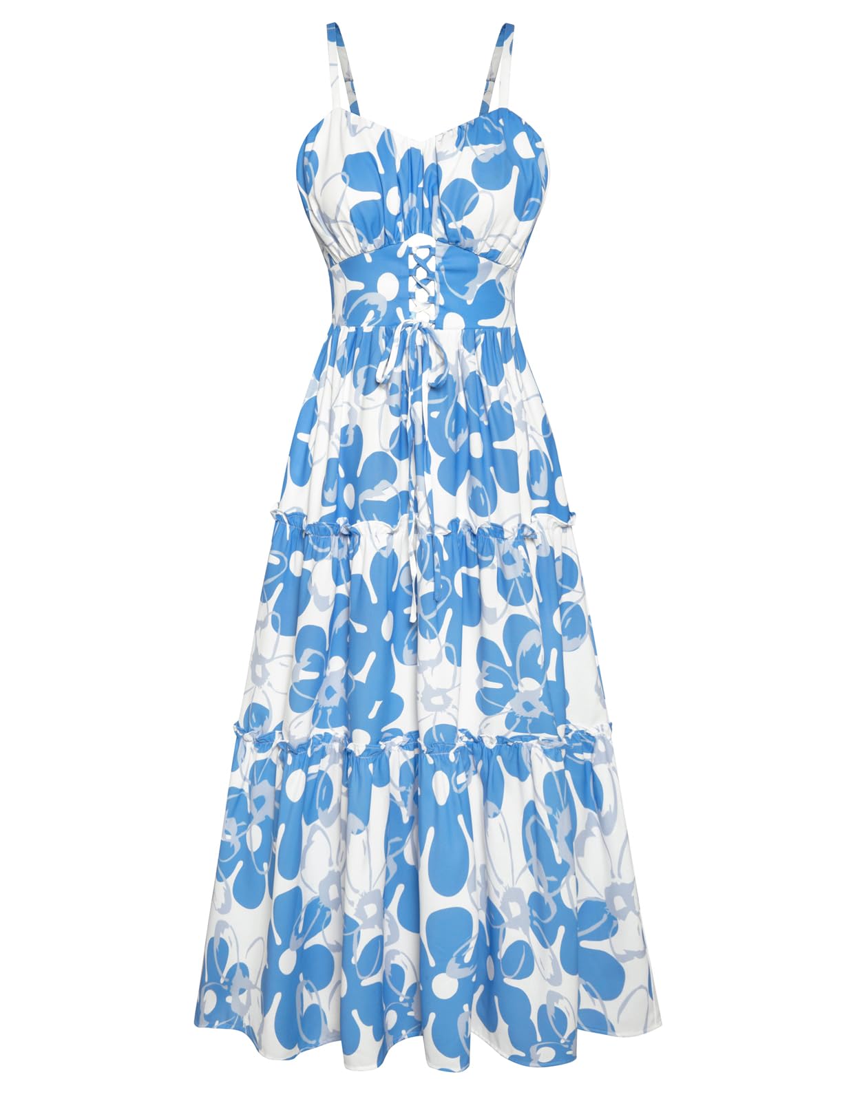 Foto 2 pulgar | Vestido Largo De Verano Grace Karin Con Estampado Floral Y Tirantes Finos Para Mujer - Venta Internacional.