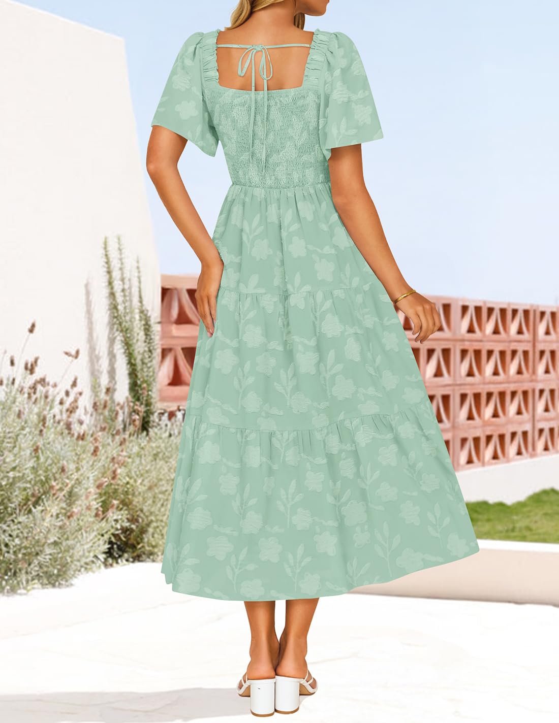Foto 4 | Vestido Zesica Bohemio Floral Midi para Mujer - Venta Internacional