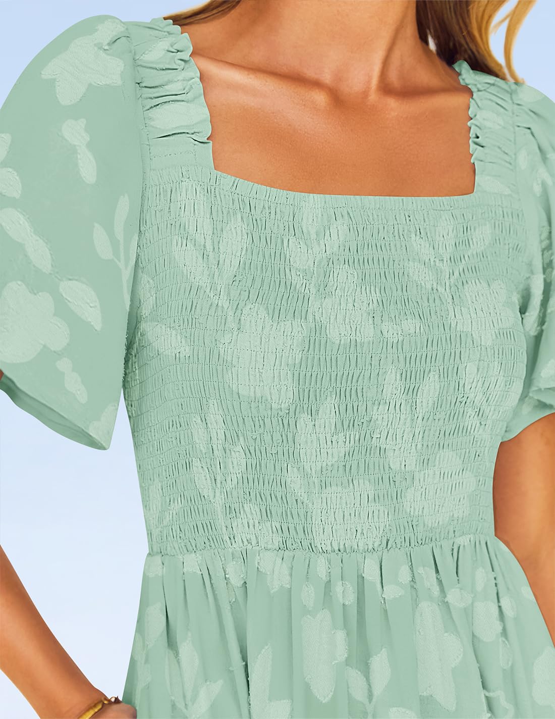 Foto 7 pulgar | Vestido Zesica Bohemio Floral Midi para Mujer - Venta Internacional