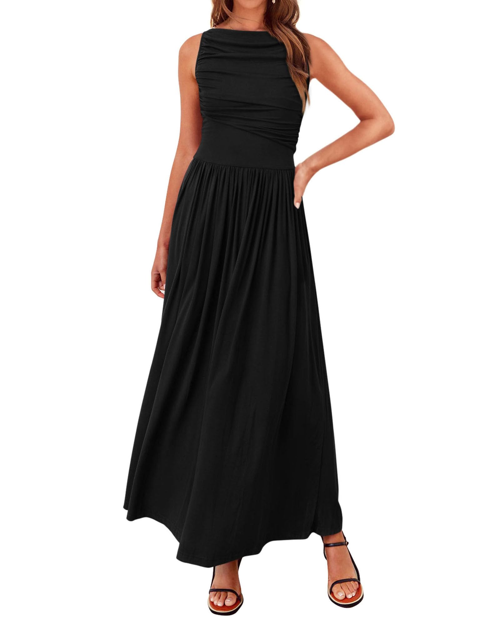Vestido Largo Btfbm Negro para Mujer- Venta Internacional