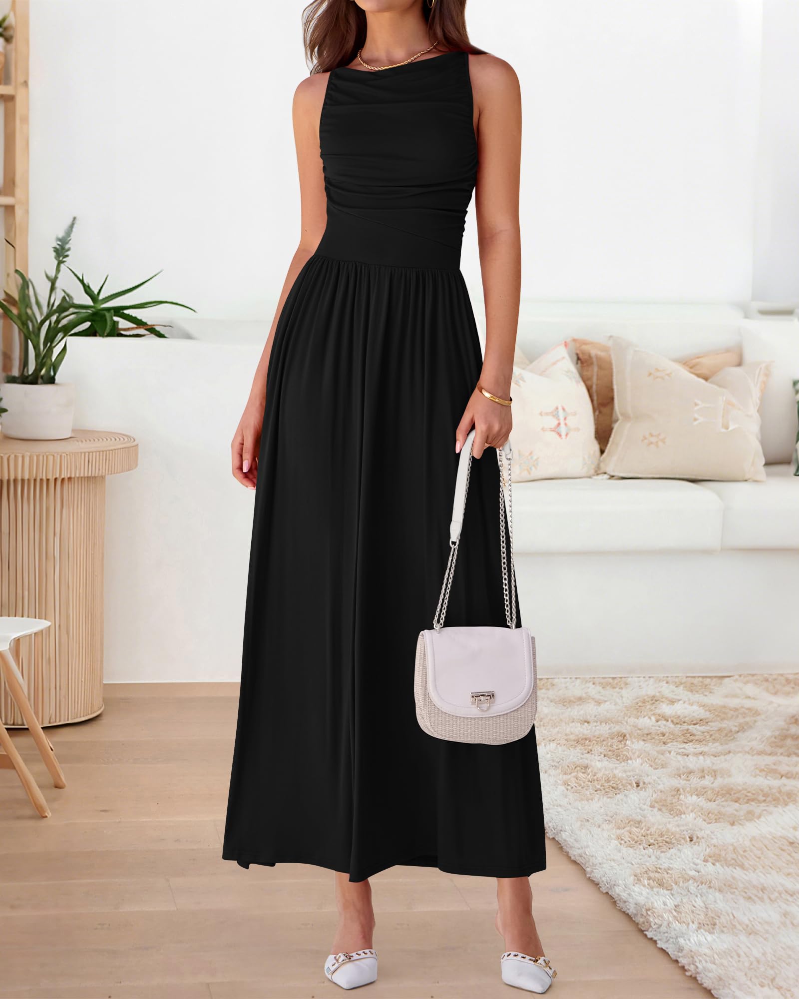 Foto 3 pulgar | Vestido Largo Btfbm Negro para Mujer- Venta Internacional