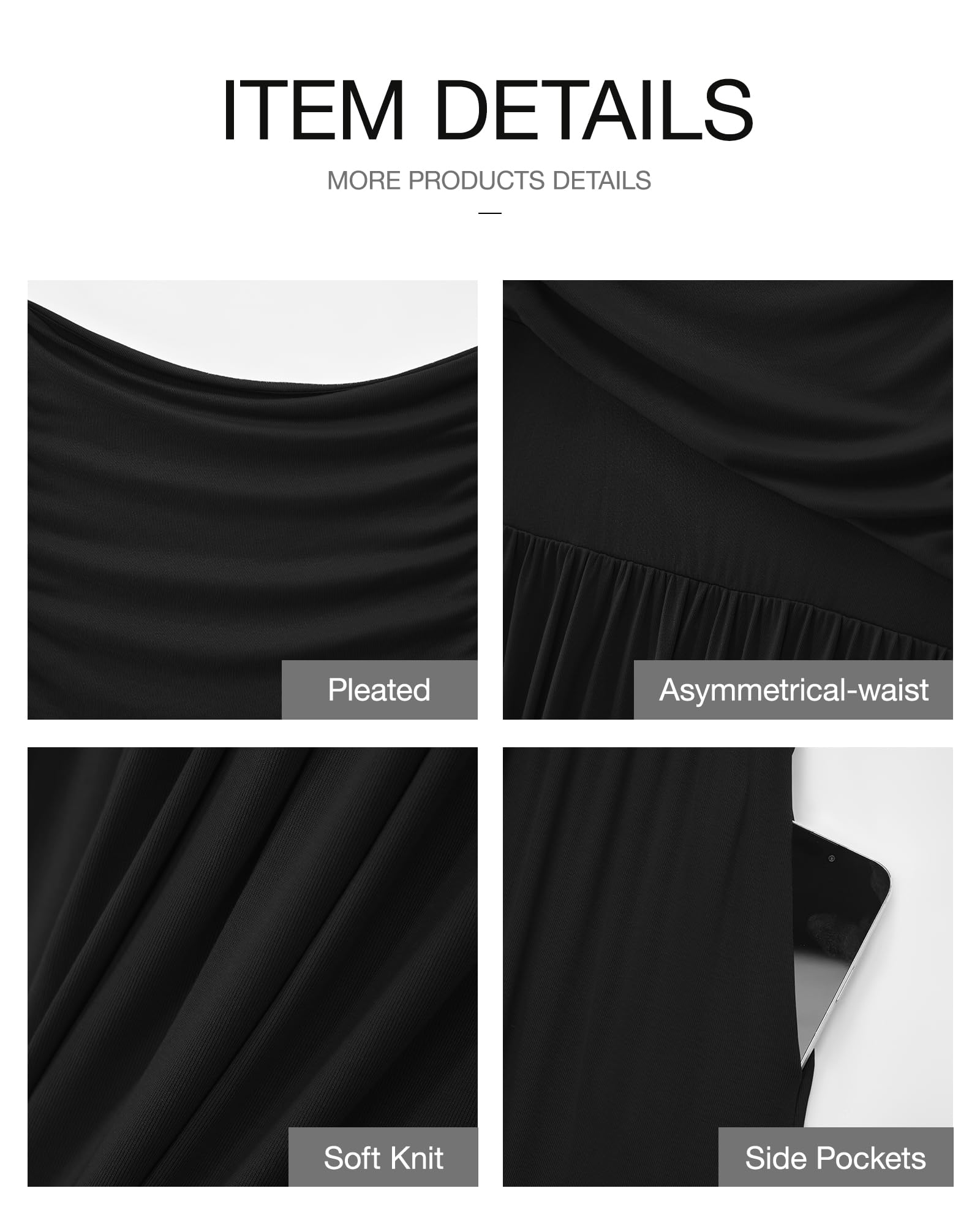 Foto 6 pulgar | Vestido Largo Btfbm Negro para Mujer- Venta Internacional