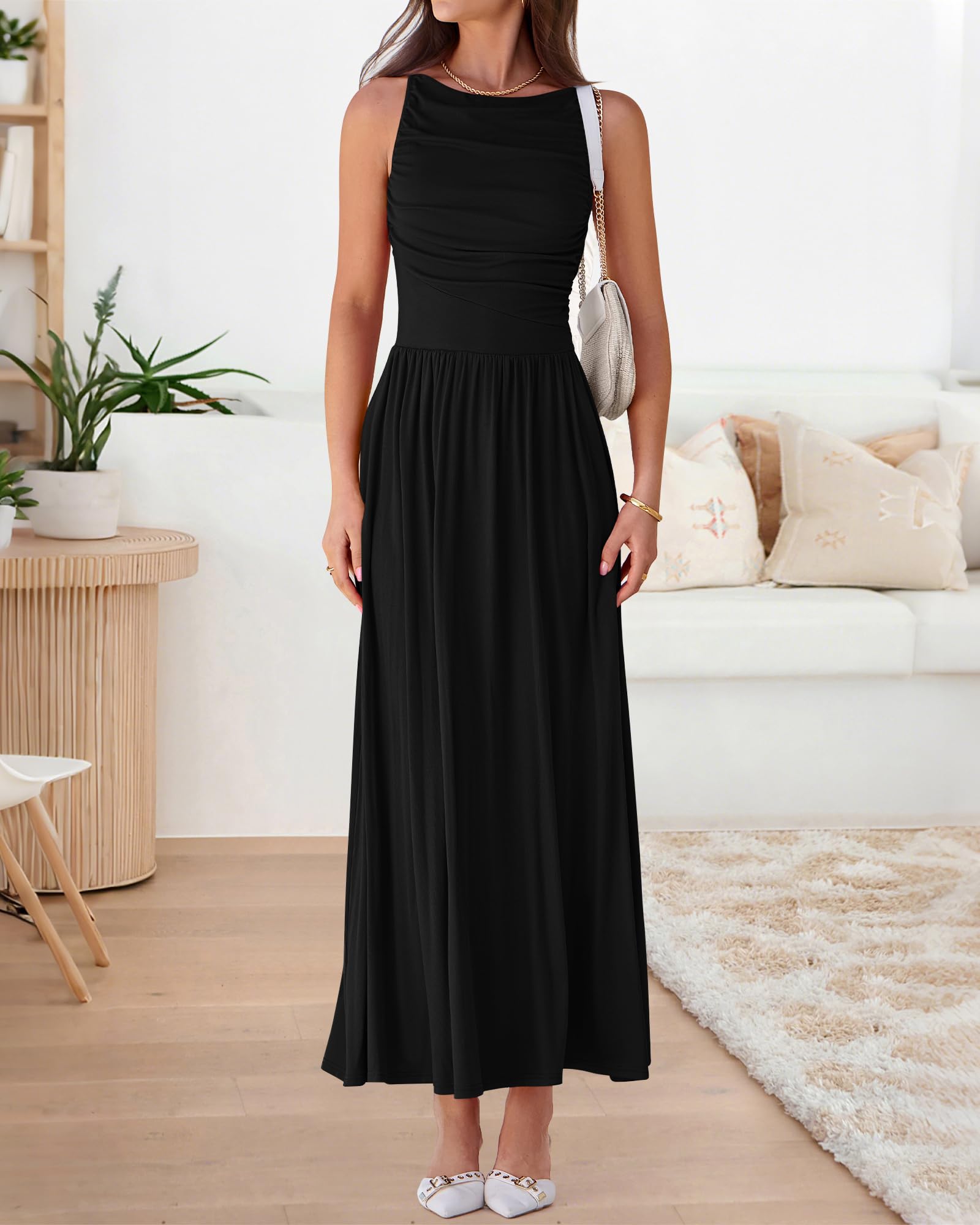 Foto 8 pulgar | Vestido Largo Btfbm Negro para Mujer- Venta Internacional