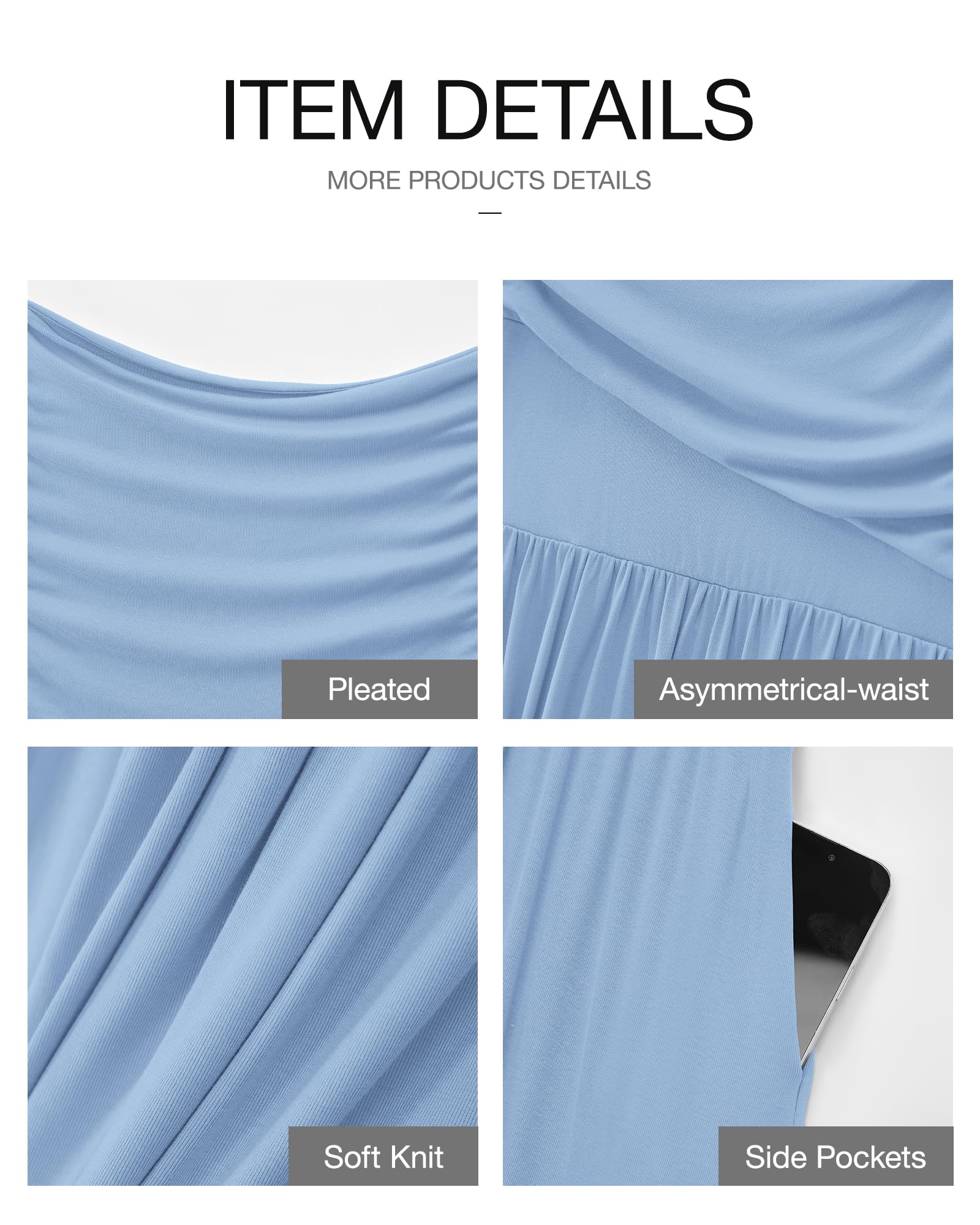 Foto 5 | Vestido Largo Btfbm Para Mujer 2025, Verano, Sin Mangas, Fruncido Con Bolsillos - Venta Internacional.