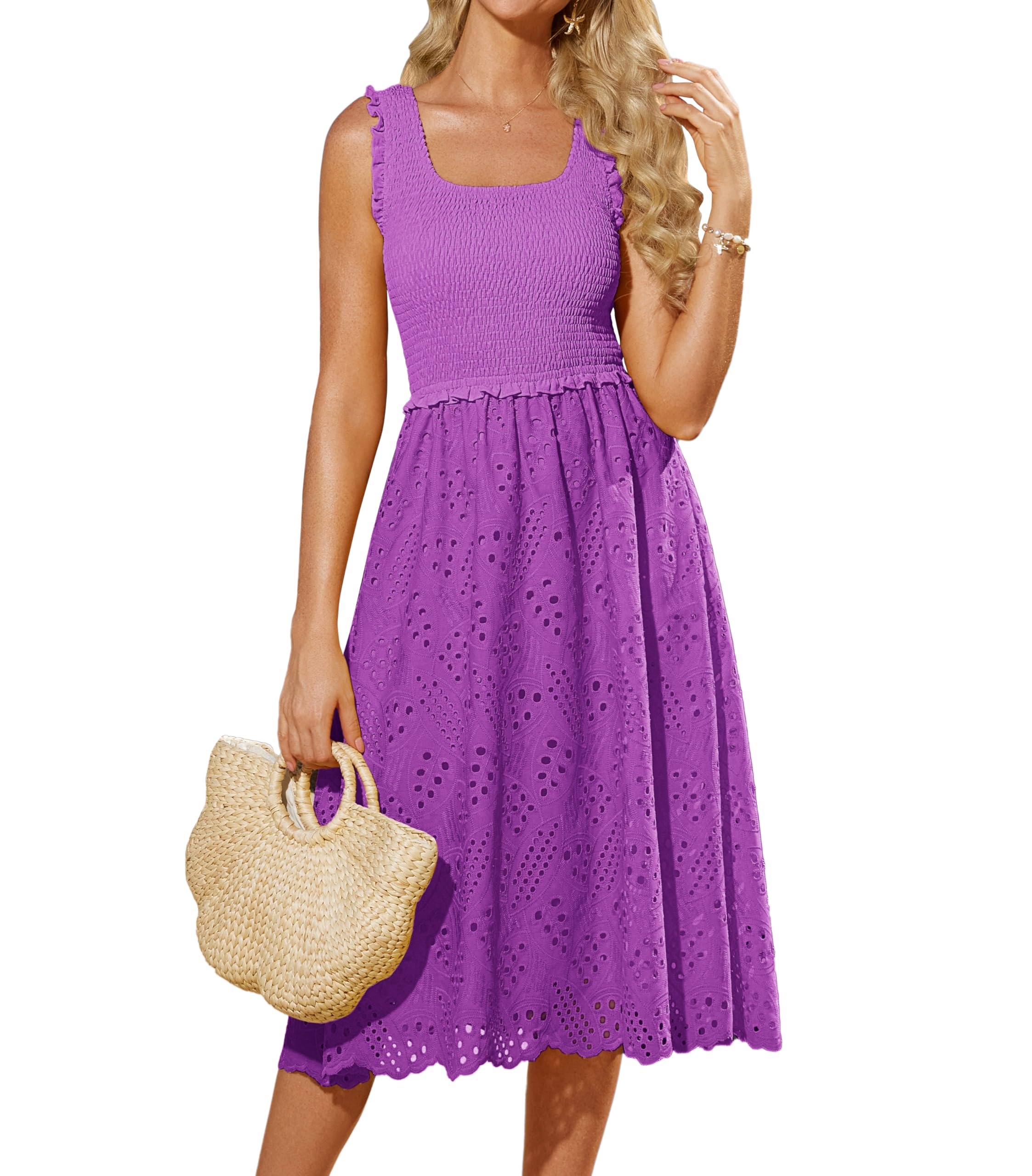 Foto 2 pulgar | Vestido Grace Karin Primavera 2025 Sin Mangas Bordado Lavanda L - Venta Internacional.