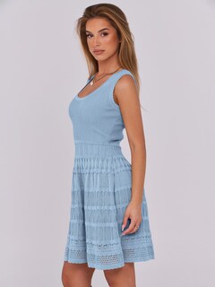 Foto 3 | Vestido Anrabess De Verano, Minivestido De Punto Sin Mangas, Azul Y Viscosa - Venta Internacional.
