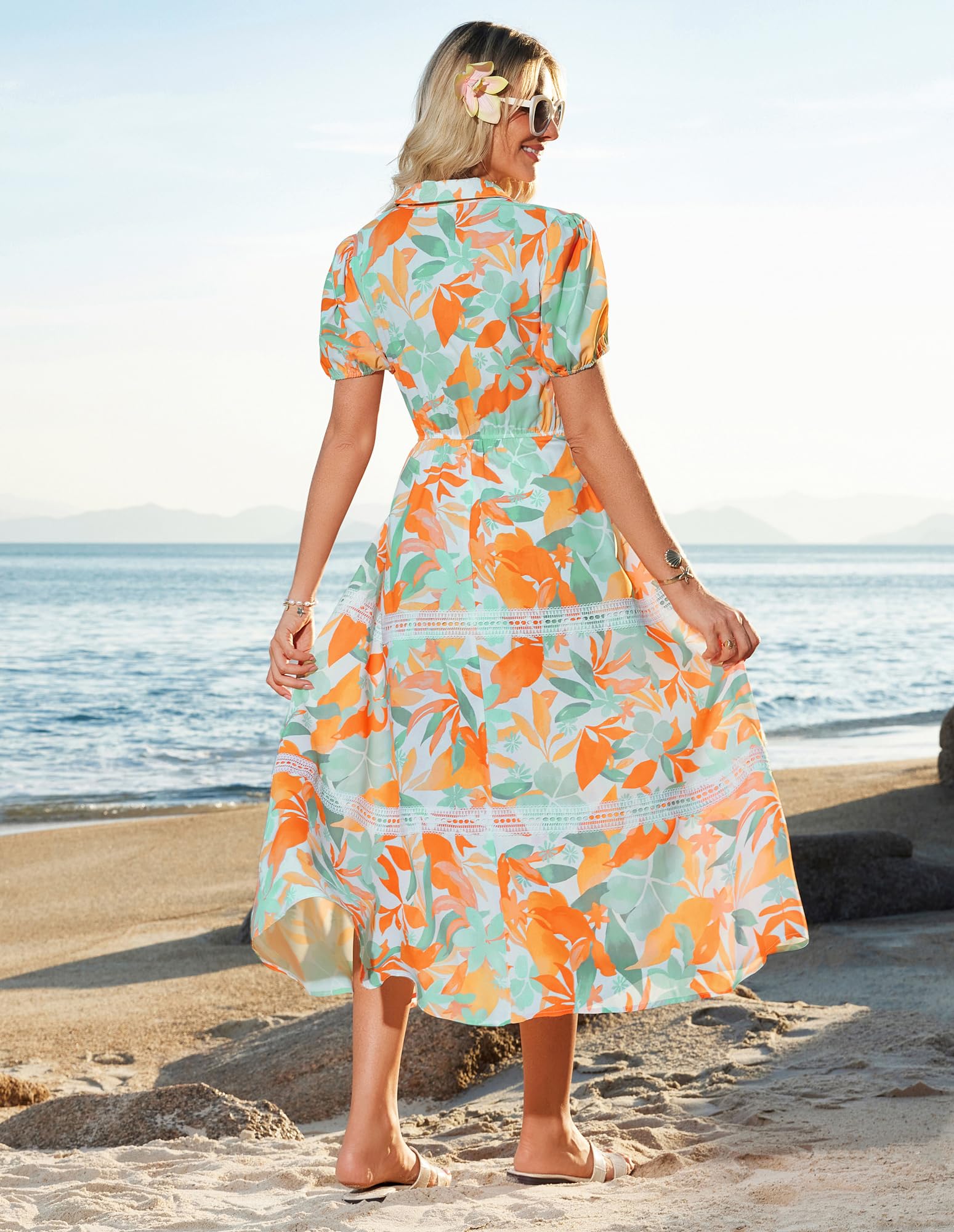 Foto 4 pulgar | Vestido Grace Karin Para Mujer, Maxi En Forma De A, Floral Y Fluido, Para Mujer - Venta Internacional.