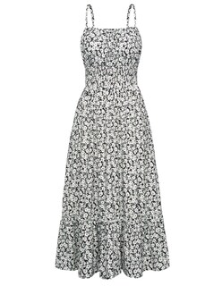 Foto 1 | Vestido Grace Karin Boho Maxi Con Tirantes Finos Y Dobladillo Con Volantes - Venta Internacional.
