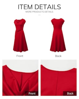 Foto 7 | Vestido De Cóctel Happy Sailed Summer De Manga Corta En Viscosa Roja - Venta Internacional.
