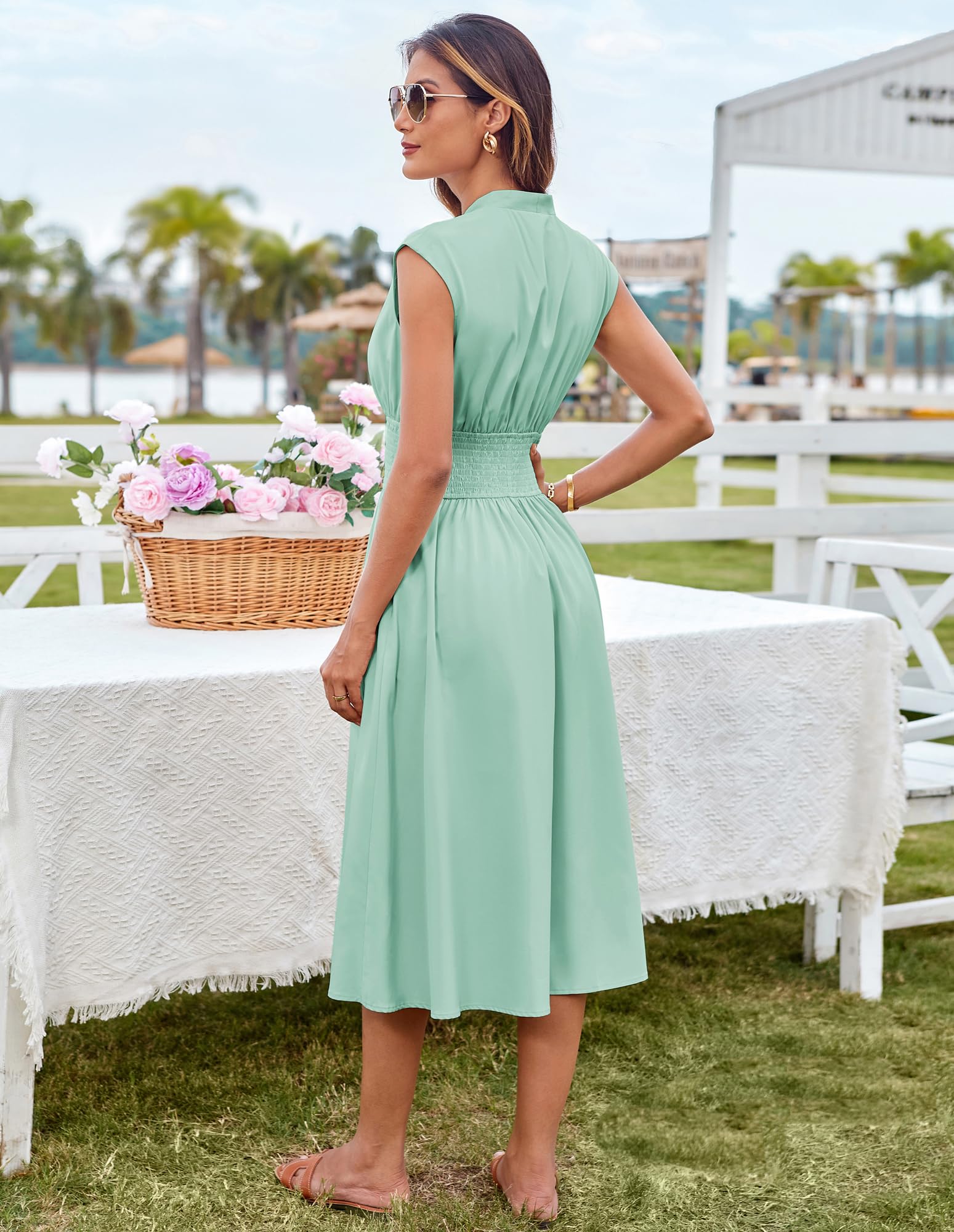 Foto 4 pulgar | Vestido Grace Karin Para Primavera, Mujer Y Verano, Boda, Verde Salvia, Xl - Venta Internacional.