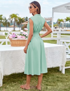 Foto 3 | Vestido Grace Karin Para Primavera, Mujer Y Verano, Boda, Verde Salvia, Xl - Venta Internacional.
