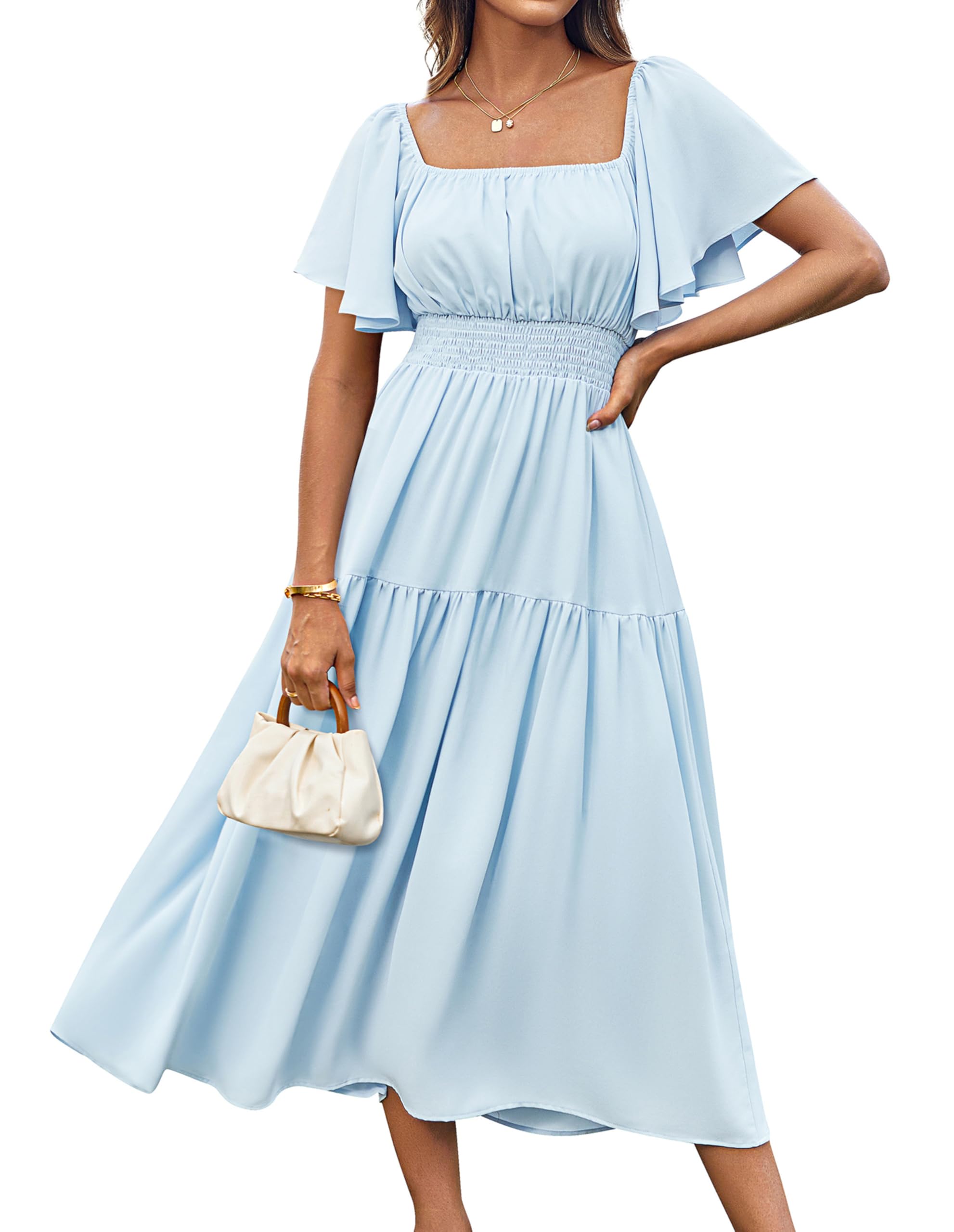 Vestido Largo Grace Karin Casual De Verano Con Mangas Con Volantes Para Mujer - Venta Internacional.