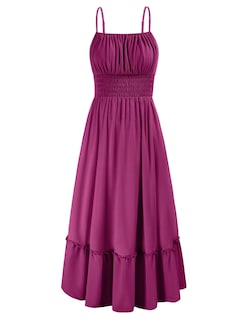 Foto 1 | Vestido Grace Karin Para Mujer, Verano 2025, Bohemio, Maxi Morado Y Rojo, Xxl - Venta Internacional.