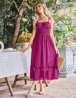 Foto 4 | Vestido Grace Karin Para Mujer, Verano 2025, Bohemio, Maxi Morado Y Rojo, Xxl - Venta Internacional.