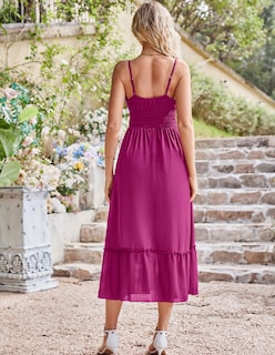 Foto 5 | Vestido Grace Karin Para Mujer, Verano 2025, Bohemio, Maxi Morado Y Rojo, Xxl - Venta Internacional.