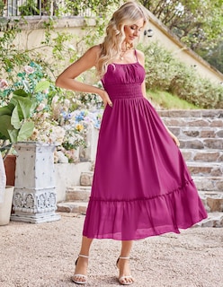 Foto 6 | Vestido Grace Karin Para Mujer, Verano 2025, Bohemio, Maxi Morado Y Rojo, Xxl - Venta Internacional.