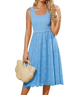 Foto 1 | Vestido Grace Karin Para Pascua Y Verano, Casual, Cintura Alta, Azul Claro - Venta Internacional.