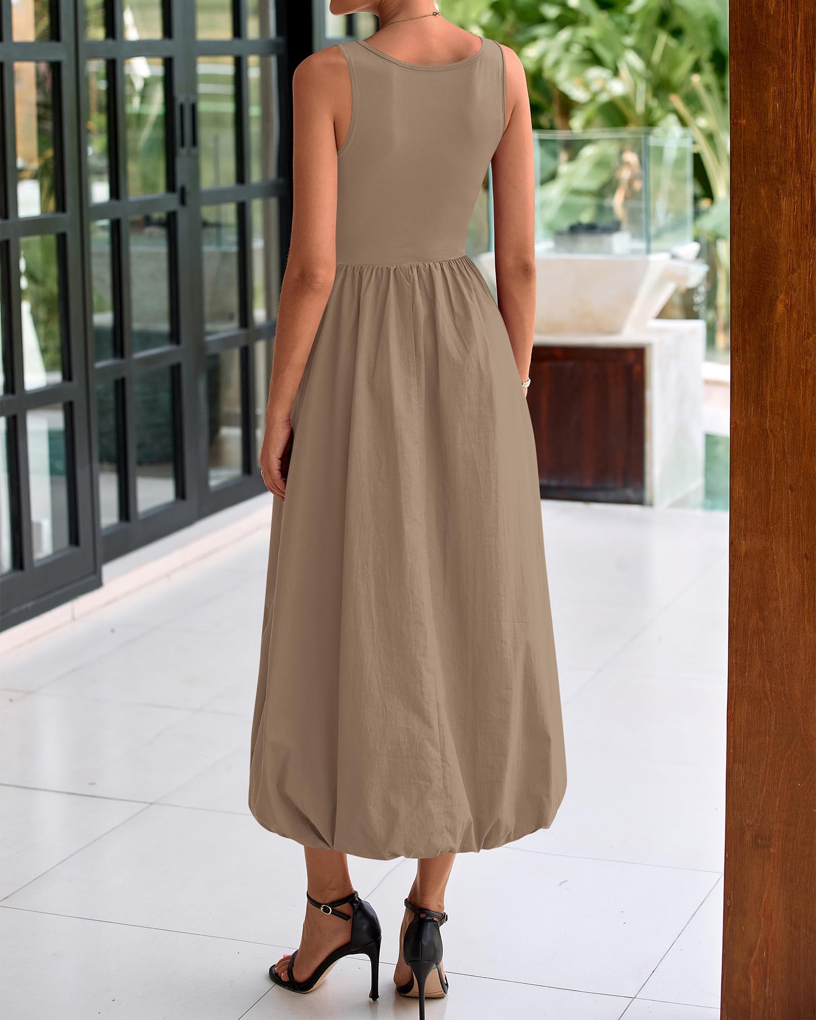 Foto 4 pulgar | Vestido Midi Casual Sin Mangas Btfbm Para Mujer 2025 - Venta Internacional.