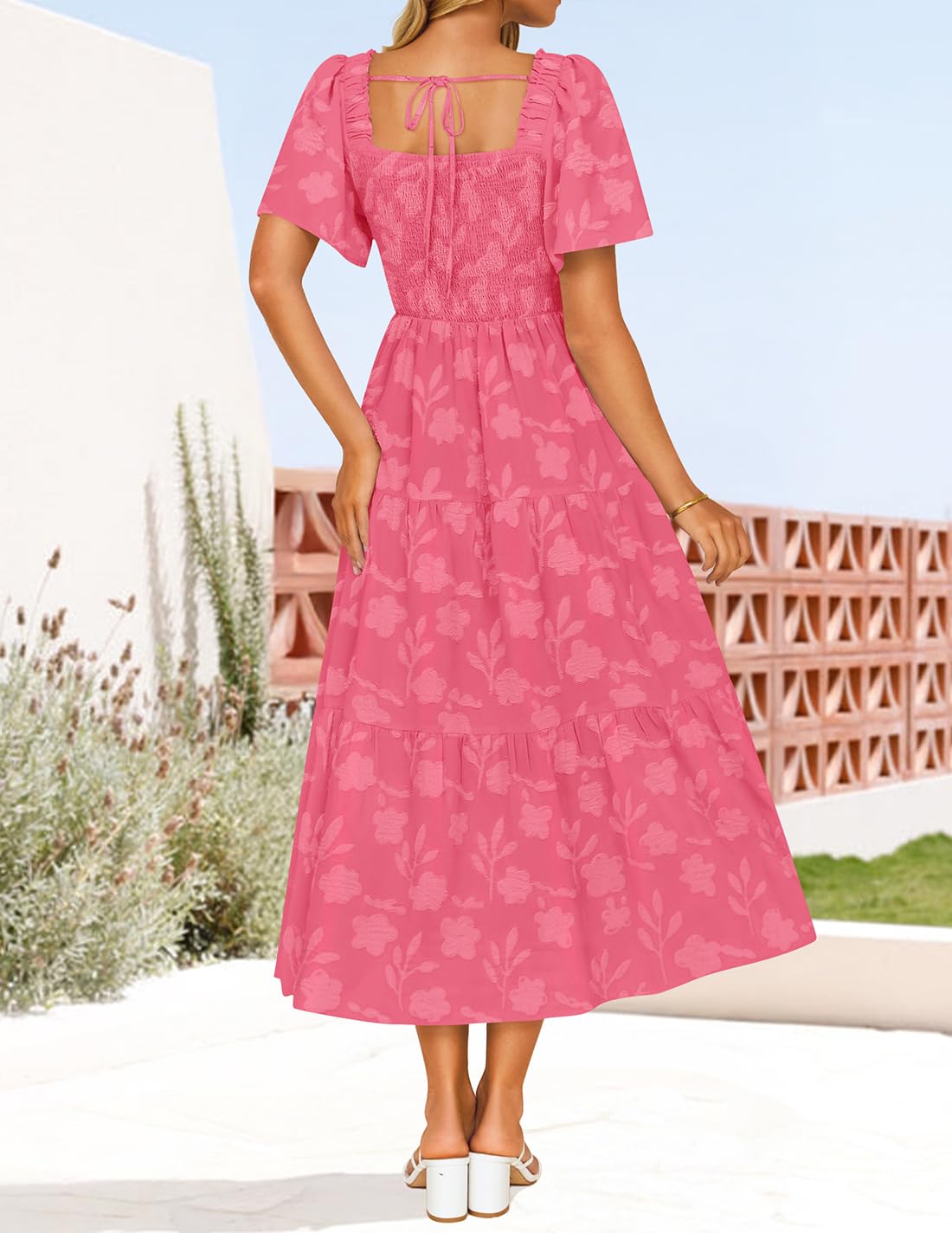 Foto 5 pulgar | Vestido Zesica Bohemio Floral Midi para Mujer - Venta Internacional