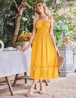 Foto 4 | Vestido Largo Grace Karin Para Mujer 2025, Sin Mangas, Amarillo, Xxl - Venta Internacional.