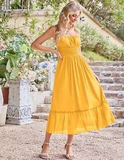 Foto 6 | Vestido Largo Grace Karin Para Mujer 2025, Sin Mangas, Amarillo, Xxl - Venta Internacional.