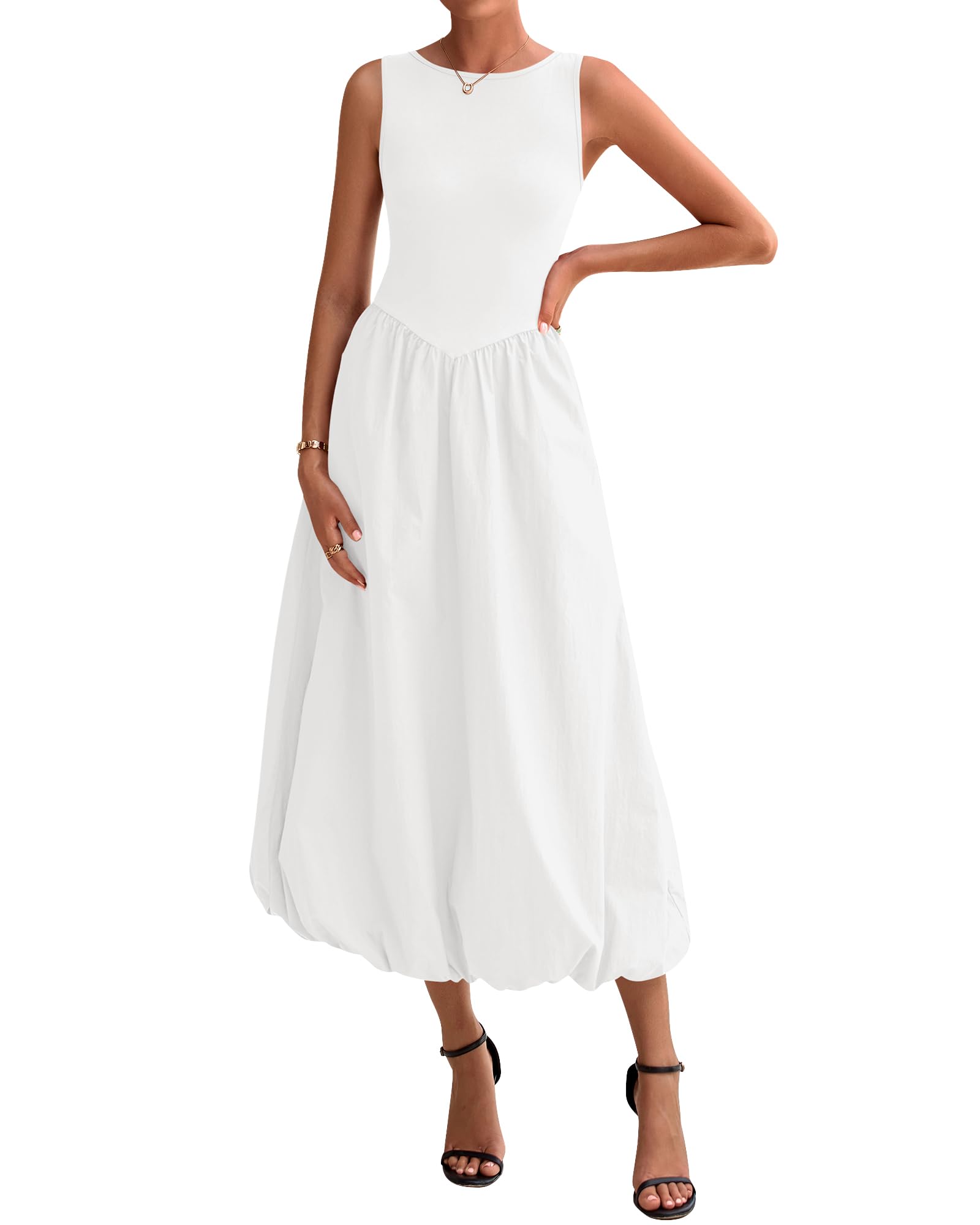 Foto 2 pulgar | Vestido Midi Casual Sin Mangas Btfbm Para Mujer 2025 - Venta Internacional.