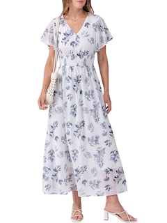 Foto 1 | Vestido Largo Anrabess Con Estampado Floral Y Cuello En V De Chifón Para Mujer - Venta Internacional.