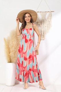 Foto 2 | Vestido Largo Grace Karin Summer Para Mujer Rosa Con Estampado Floral Talla S - Venta Internacional.