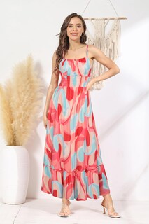 Foto 4 | Vestido Largo Grace Karin Summer Para Mujer Rosa Con Estampado Floral Talla S - Venta Internacional.